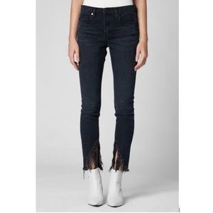 BLANKNYC The Bond Black Fray Hem Skinny Jeans